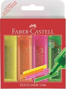 Текст маркери Faber-Castell TEXTLINER 1546 комплект 4 цв.