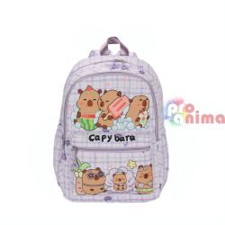 Раница за детска градина Капибара Две отделения Светлолилава