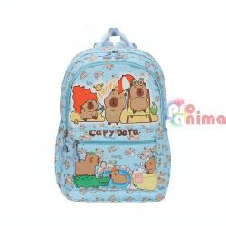 Раница за детска градина Капибара Две отделения Светлосиня