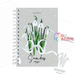 Тефтер | Бележник Drasca Spring Flowers A5 120 л. Кокиче | Snowdrop
