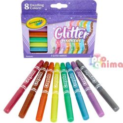Флумастери с брокат Crayola Shimmer 8 цвята