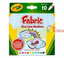 Комплект текстилни маркери Crayola 10  цвята 