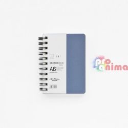 Скицник Drasca Daily Sketchbook A6 Спирала 80 g/m2 80 л. Синя корица Портрет 