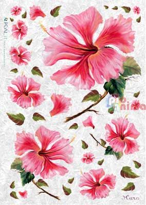 Декупажна хартия оризова KALit A4 Ружи