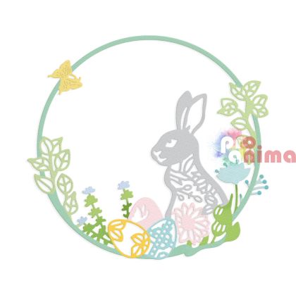 Щанца за изрязване и релеф DP Craft, великденски венец със зайче