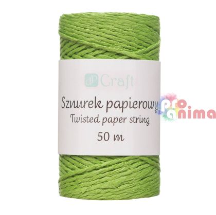 хартиено въже за декорация зелен цвят 50м