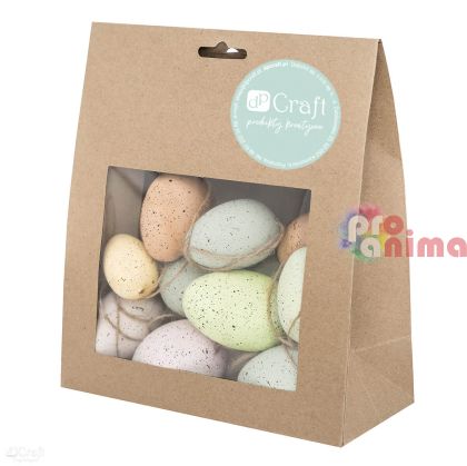 Яйца за декорация DP Craft, за закачане, 20 бр., тъмен пастел