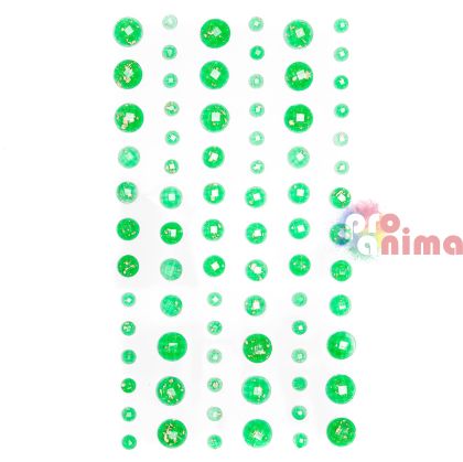 камъчета самозалепващи 78 броя цвят кехлибар зелено