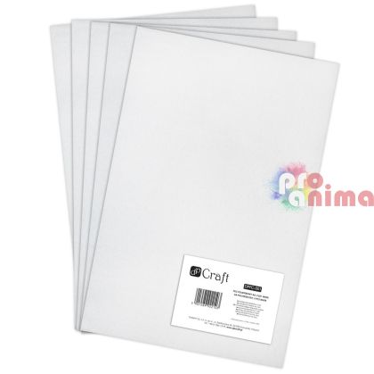 Мек акрилен филц за декорация А4 5 бр. бял цвят
