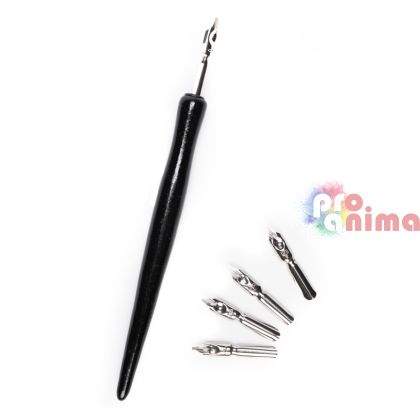 Комплект перодръжка с 5 бр. пера и калиграфия