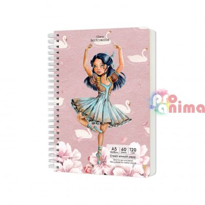 Скицник Having a lovely time А5, 60 листа, Clara