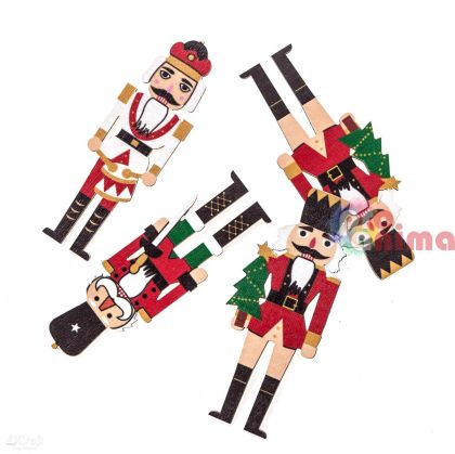 Дървени фигурки за декорация DP Craft Лешникотрошачка, 4 бр.