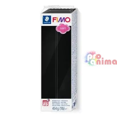 полимерна глина Fimo Soft, 454 g, 9 черно