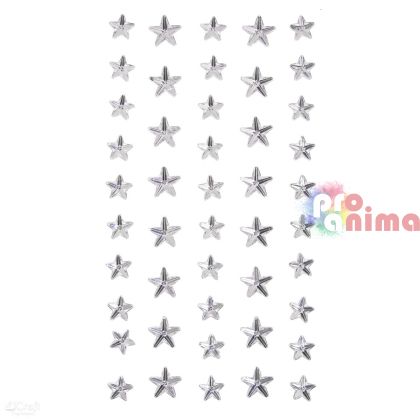Камъчета за декорация DP Craft, самозалепващи кристални звездички, 46 бр.
