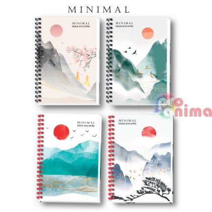 Тетрадка Black and White, A4, 100 листа, спирала, твърда корица