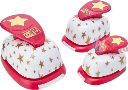 Комплект перфоратори/пънчове Efco, 3 бр. (1.6 cm, 2.5 cm, 3.8 cm), звезди