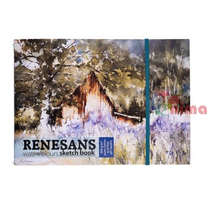 Скицник за акварел Renesan, A5, 300 g/m, памук, 12 л.