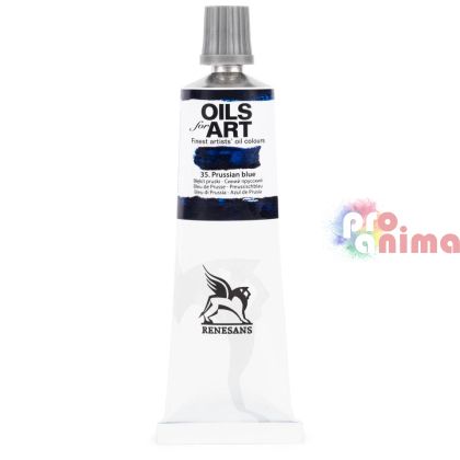 Професионална маслена боя Renesans, 60 ml, пруска синя