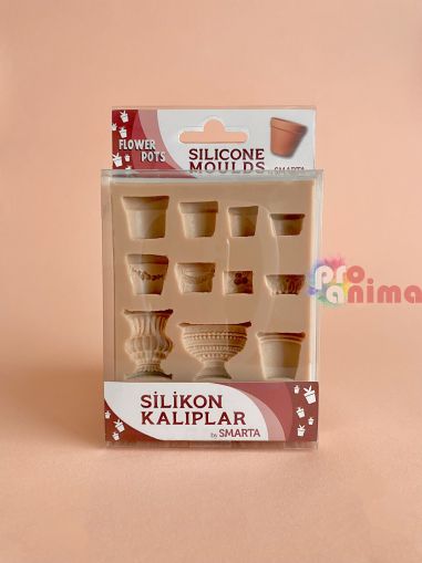 Силиконов молд/калъп Smarta, саксии за цветя, 13 бр.
