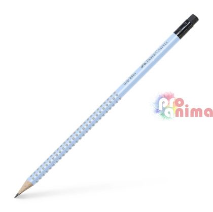 Молив Faber-Castell Grip 2001, B, небесносин, с гума