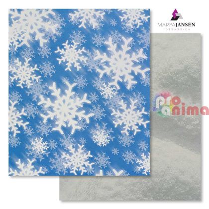 Варио картон Marpa Jansen, 50 x 70 cm, 300 g/m2, снежинки и снежни преспи