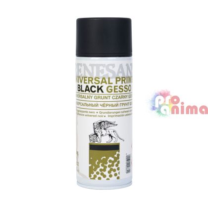 Черно гесо спрей, Renesans, 400 ml