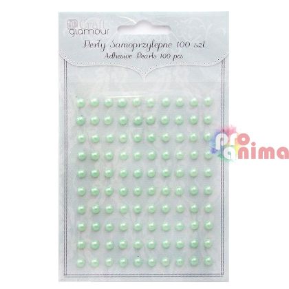Перлички самозалепващи 5 mm 100 бр. Мента