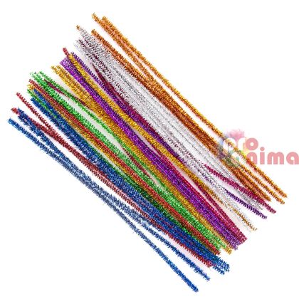 Пухени телчета за декорация DP Craft, 30 cm, 40 бр., металик