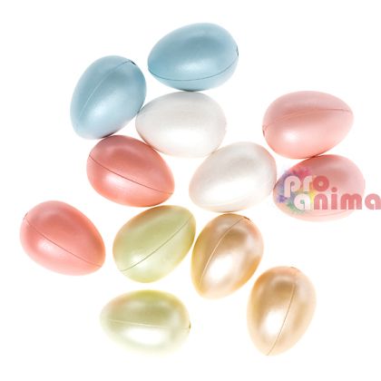 Декоративни яйца DP Craft, 12 бр., 4 cm, перлени цветове