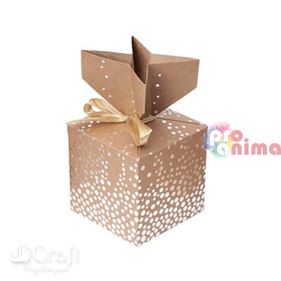 Подаръчни кутии DP Craft, 2 бр., 10 x 10 cm, сребристи точки