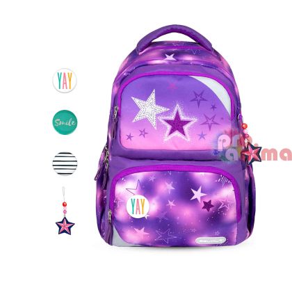 Ергономична ученическа раница Belmil Love Stars, с магнити