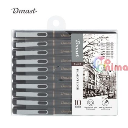 Комплект тънкописци Deli Dmast, 10 бр.