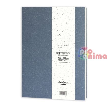 Скицник Drasca Natural Touch, 128 листа, син