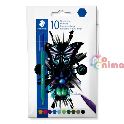 Флумастери Staedtler Cool & Cute, 10 цвята