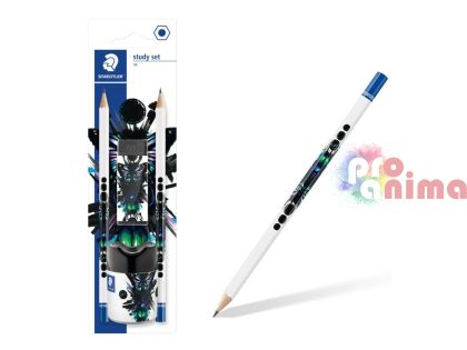 Комплект Staedtler Cool&Cute- 2 молива, острилка и гума