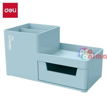 Органайзер за бюро Deli LonGreen, 4 отделения, син