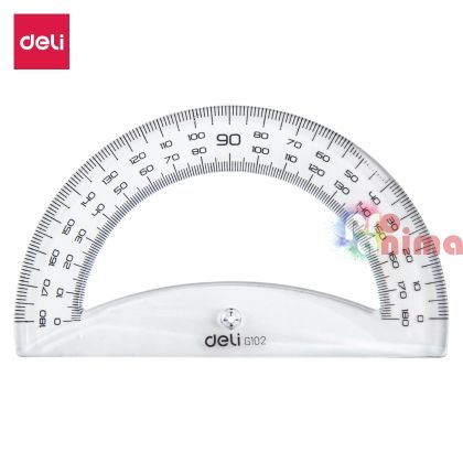 Транспортир Deli Pioneer, 12 cm