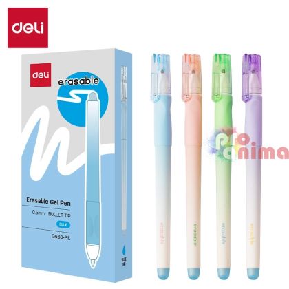 Химикалка изтриваема Deli EG660, 0.5 mm, синя