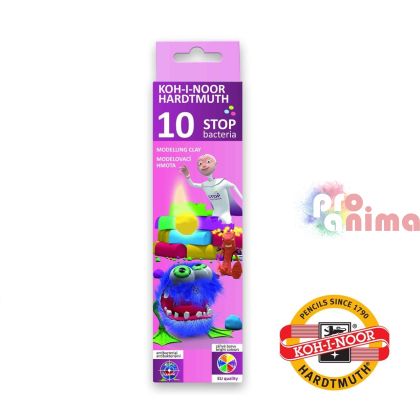 Антибактериален пластилин Koh-I-Noor, 10 цвята