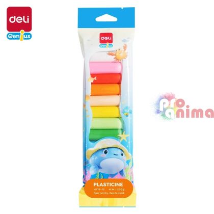 Пластилин Deli, 12 цвята