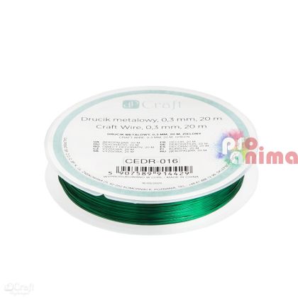 Декоративна тел DP Craft, 0.3 mm, 20 m, зелена