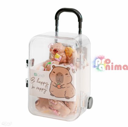 Декоративни фигурки -висулки Капибара, в куфарче