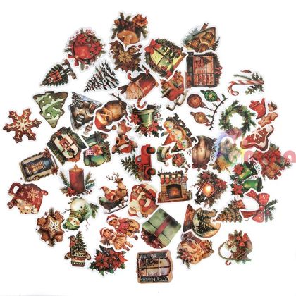 Стикери от винил Винтисдж Коледа, 50 бр.