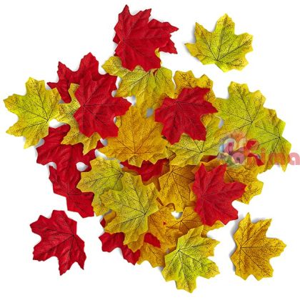 Декоративни есенни листа от плат, 48 бр.ста