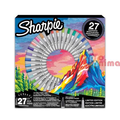 Комплект перманентни маркери Shaprie Blitz Holiday, 27 цвята + подарък мешка