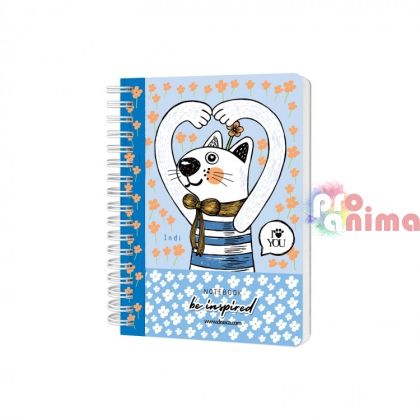 Бележник Drasca Stay PAWsitive, A6, 80 листа, Indi