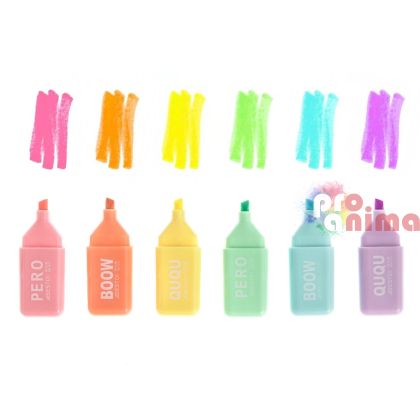 Мини текст маркери, 6 бр.