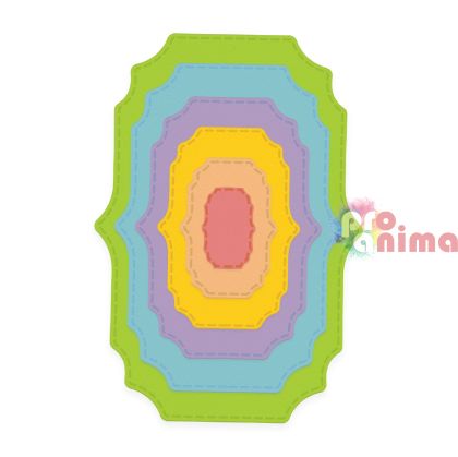 Шаблони за изрязване и релеф Фенси етикети, 6 бр.