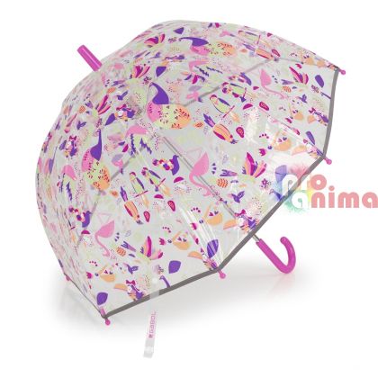 Чадър за момиче Gabol Vida прозрачен, 69 cm