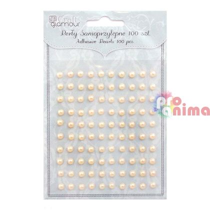 Перлички самозалепващи 5 mm 100 бр. Orange